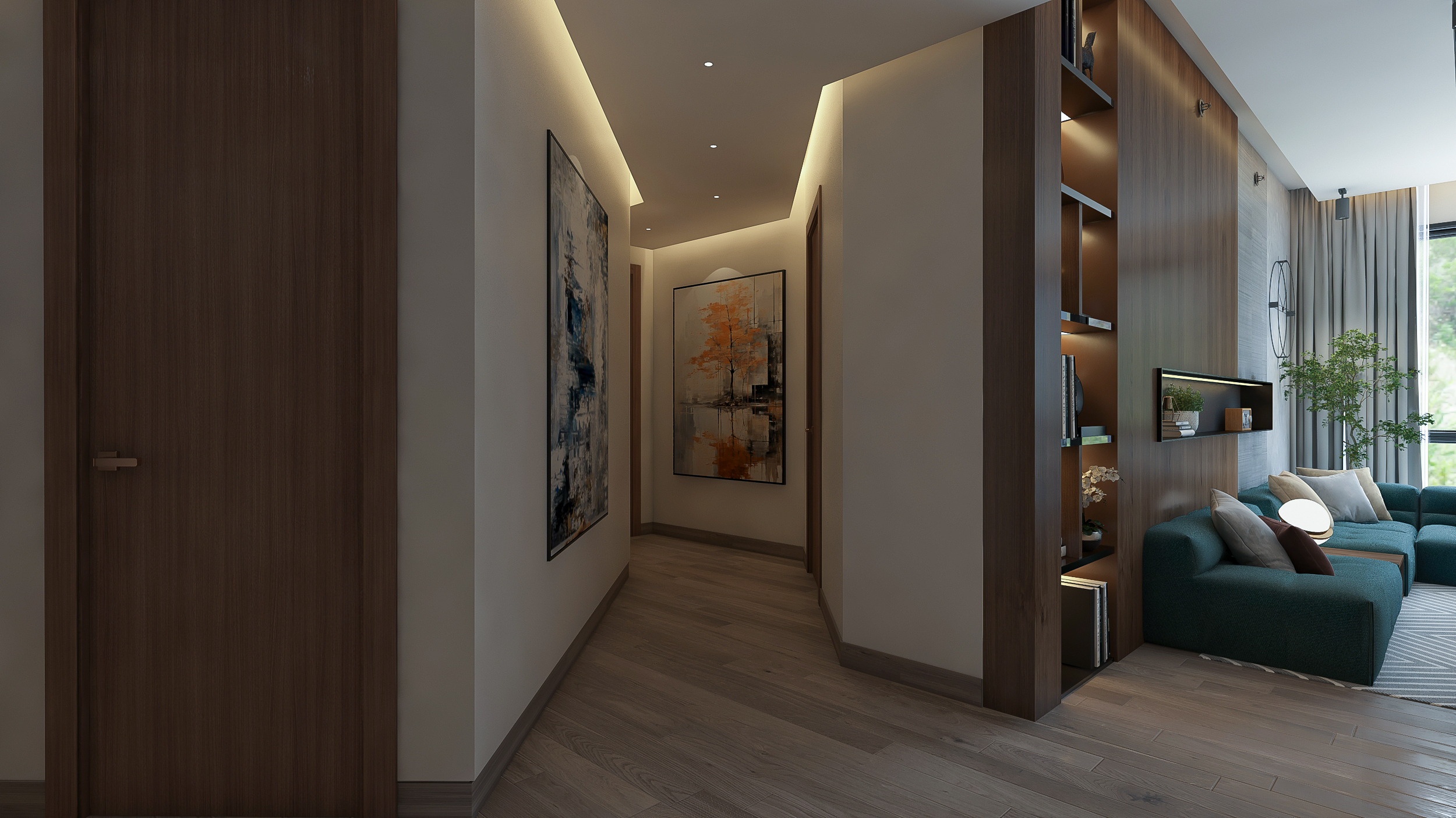 起居区和开放式厨房设计丨阿联酋迪拜-8