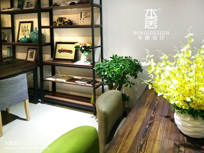 华强C座·本居工作室3万元56平米办公空间装修-15