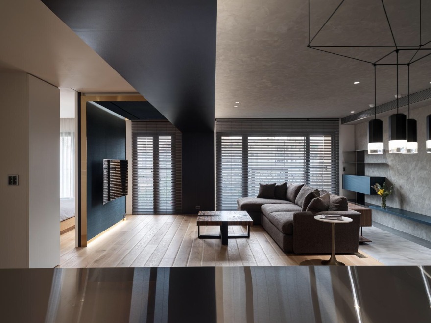 L宅--现代简约灰色调原木风 宇椽室内设计-9