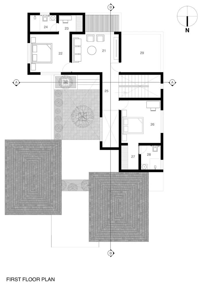 印度现代主义私人住宅设计丨i2A Architects-19