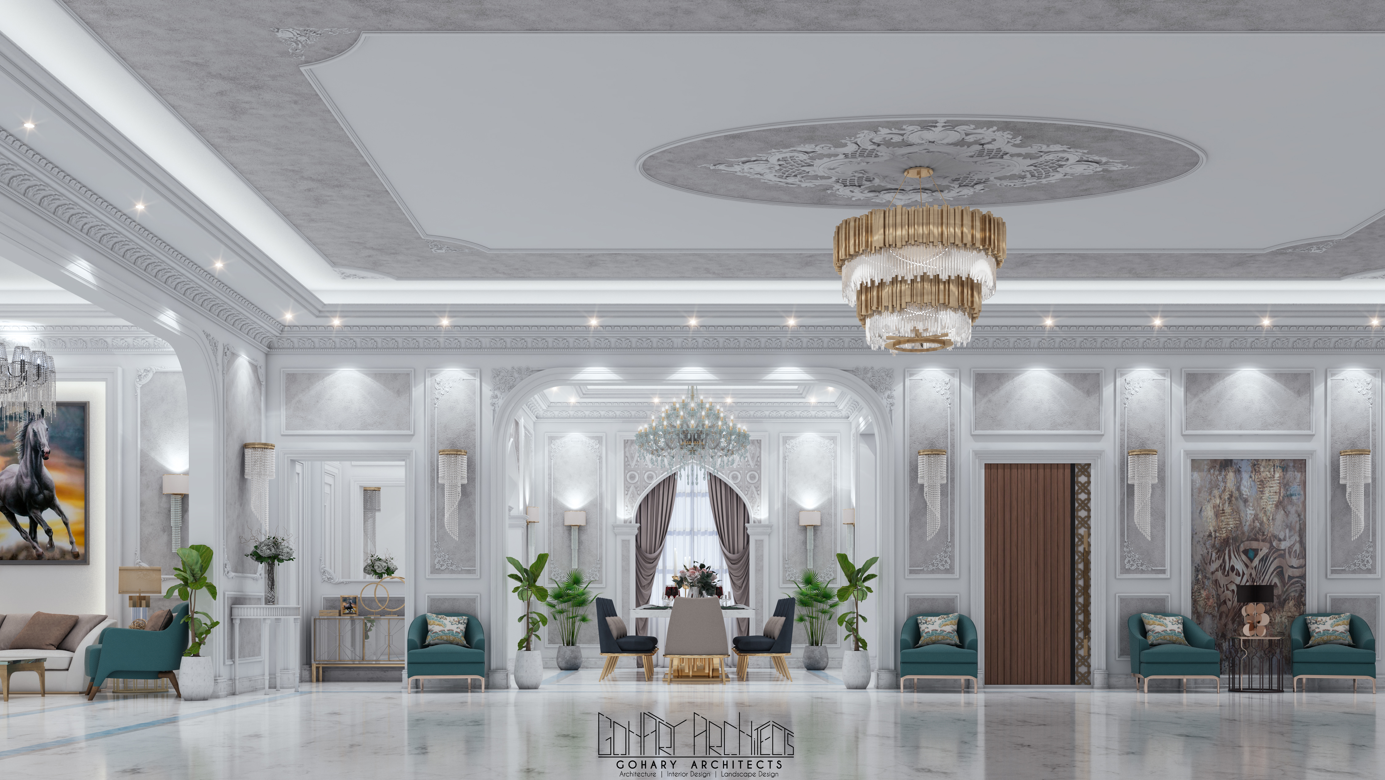 Neo Classic 坐,餐,洗区丨沙特阿拉伯丨GOHARY ARCHITECTS-1