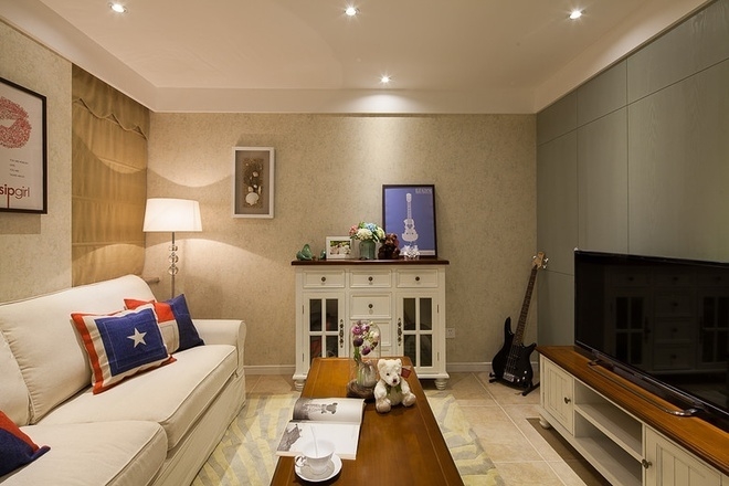 【上海实创装饰】月季园70平老房翻新温馨简约美式爱巢-6