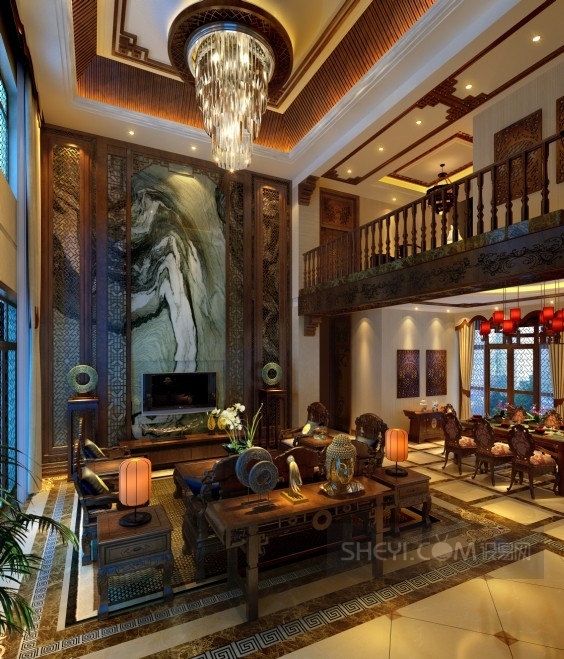 中式风格别墅方案设计——龙润国际社区空中别墅方案 —— 东方魅力-2