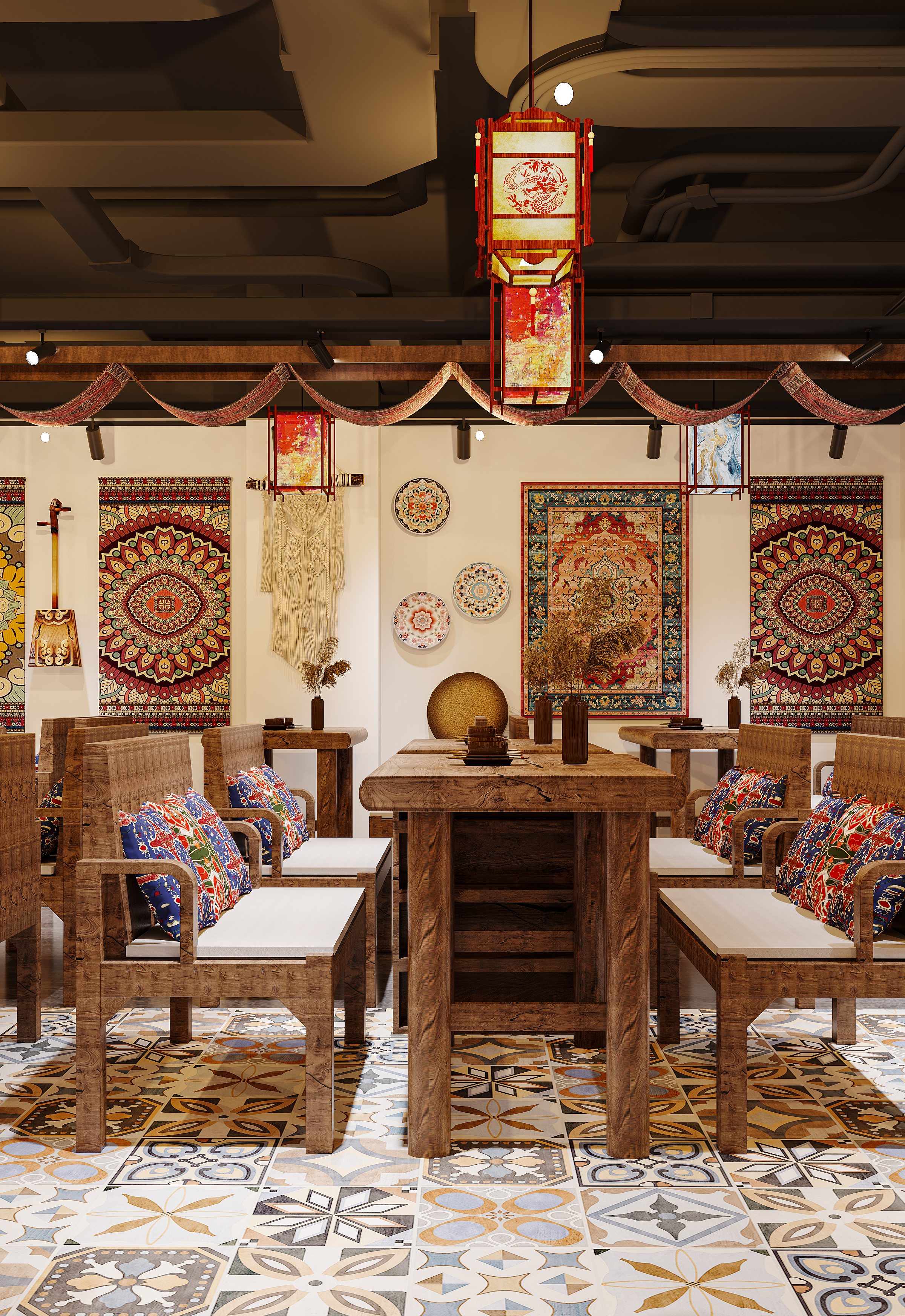 新疆特色餐饮效果图设计表现-2