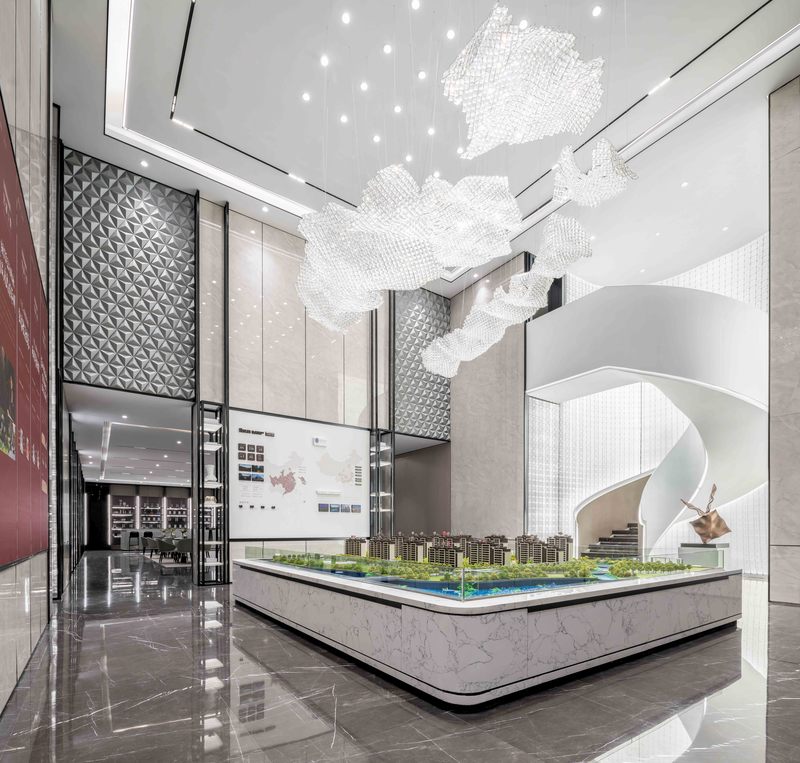 弘阳常州遥观售楼处——“水”主题景观室内设计-13