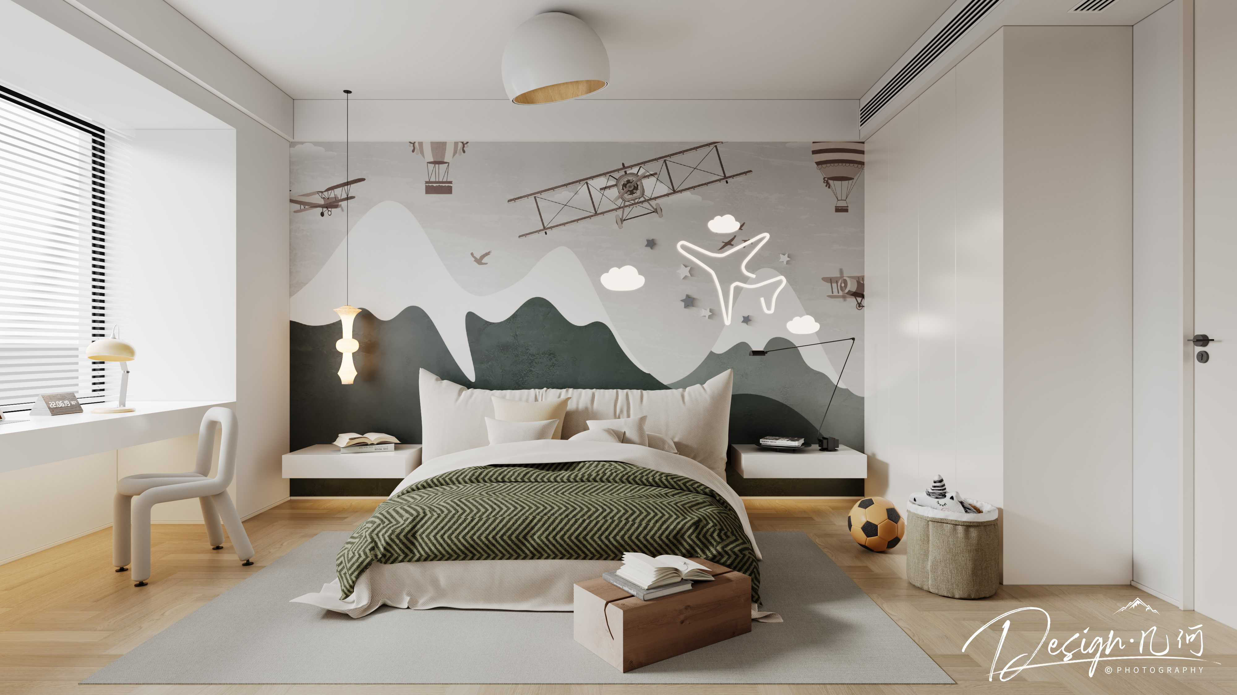 几何空间视觉表现 | 绿地内森庄园现代客餐厅-13