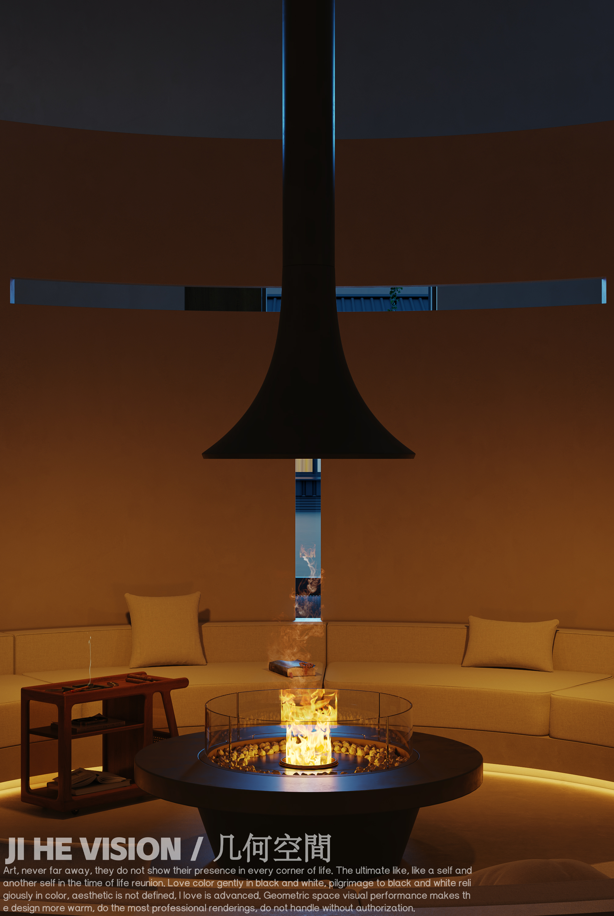 几何空间视觉表现 | 标点设计办公空间-夜景篇（1）-12