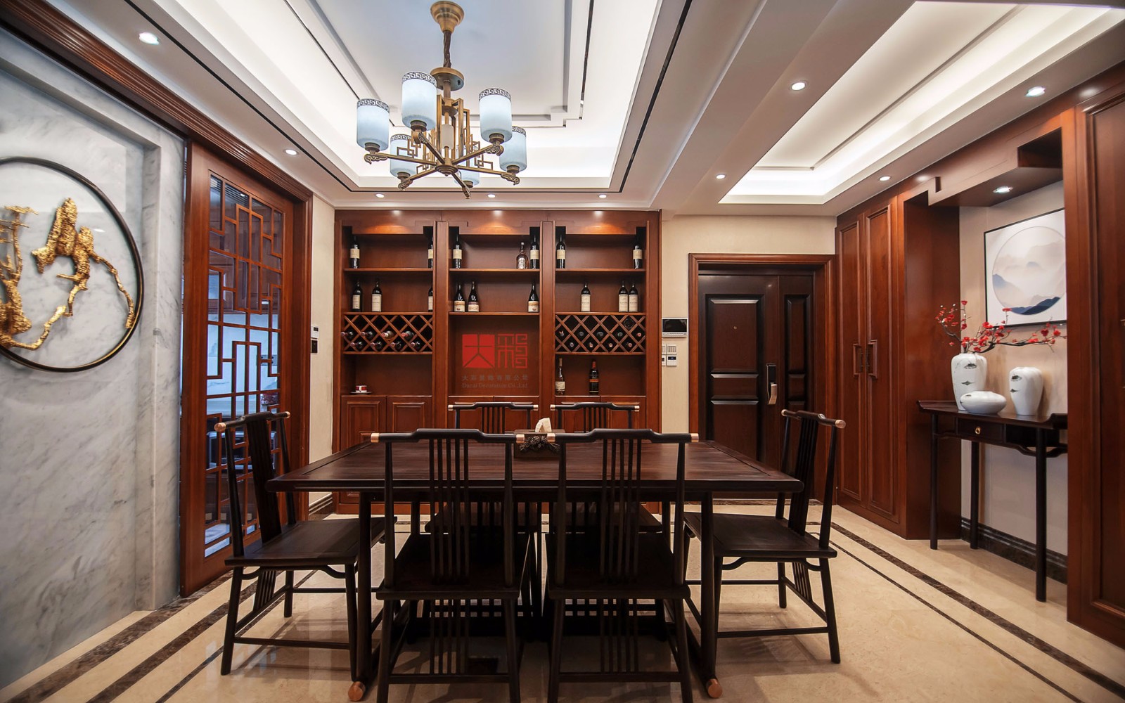 御景豪庭新中式住宅  大彩装饰-0