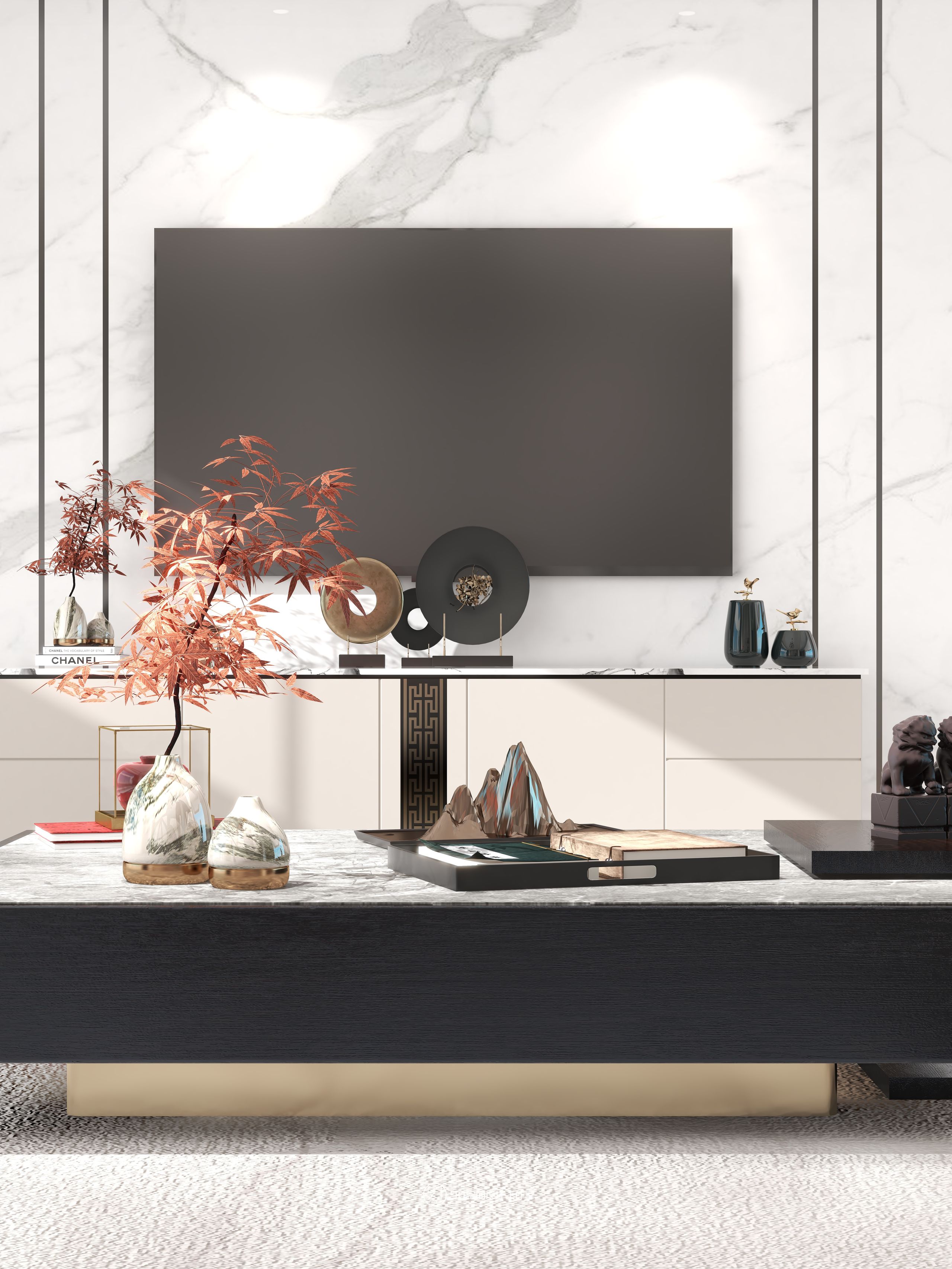 西楼别序新中式风格丨90 空间设计-8