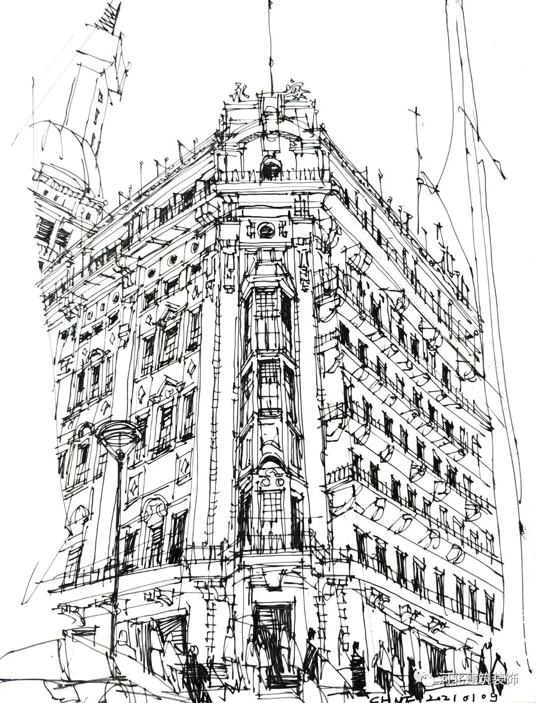 陈力军建筑速写丨中国河北-22