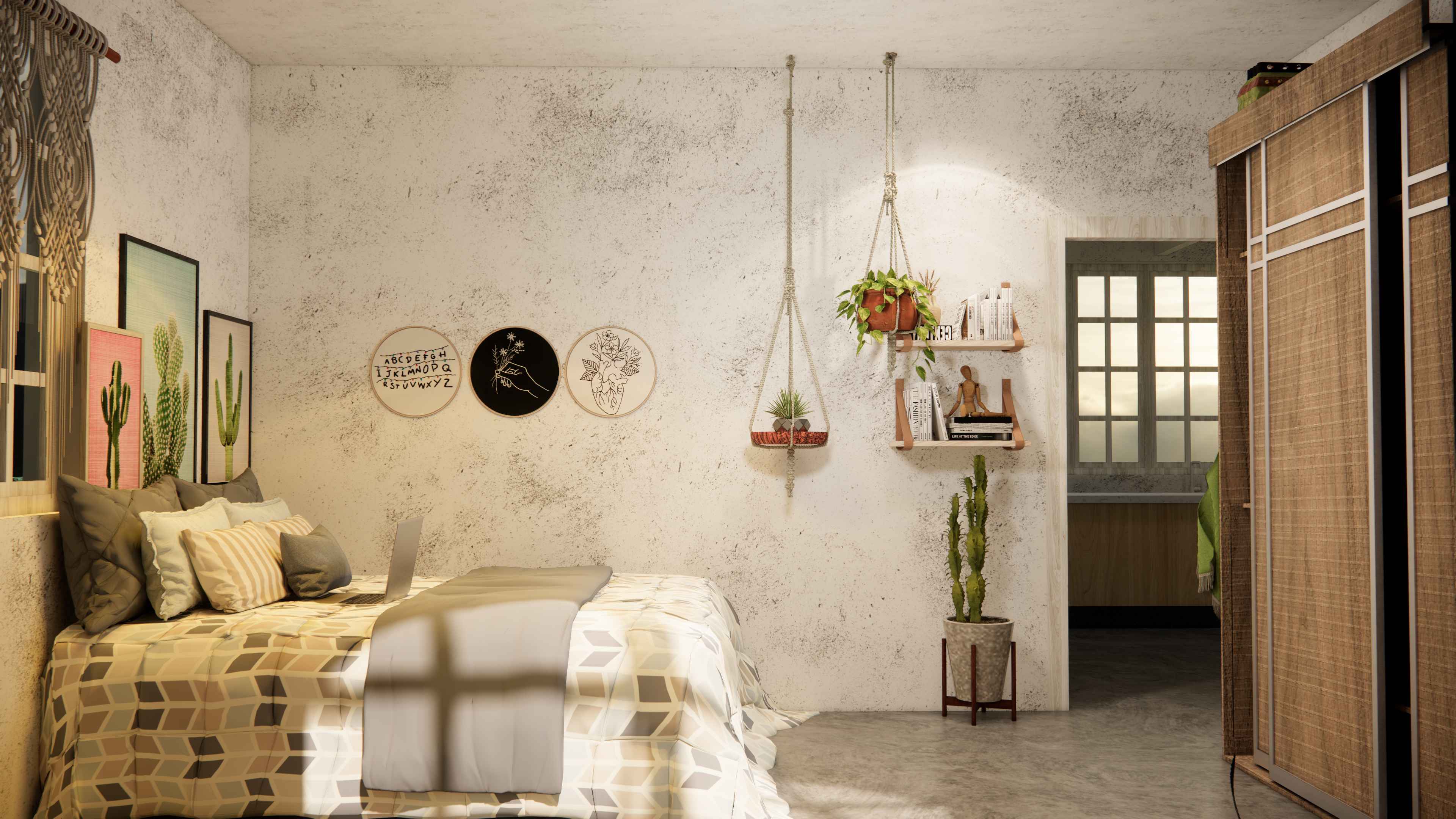 Small Room with Window Bed Design-2