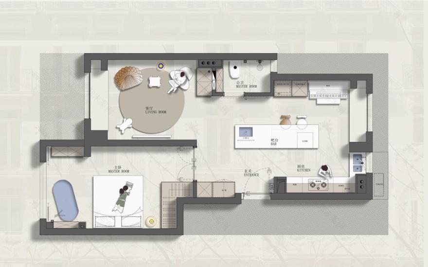 复古浪漫独居设计-8