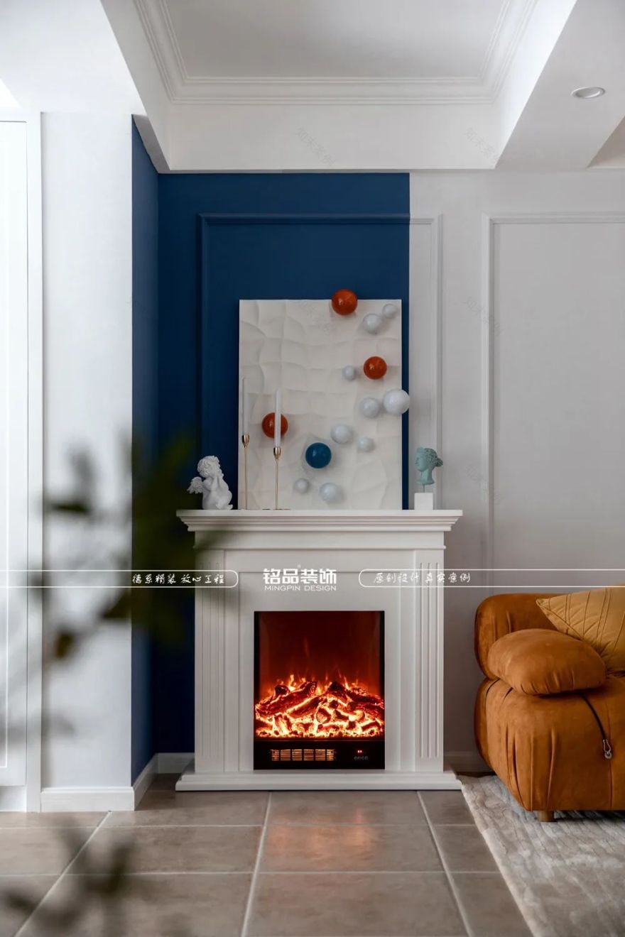 77平美式轻奢公寓设计丨铭品装饰-24