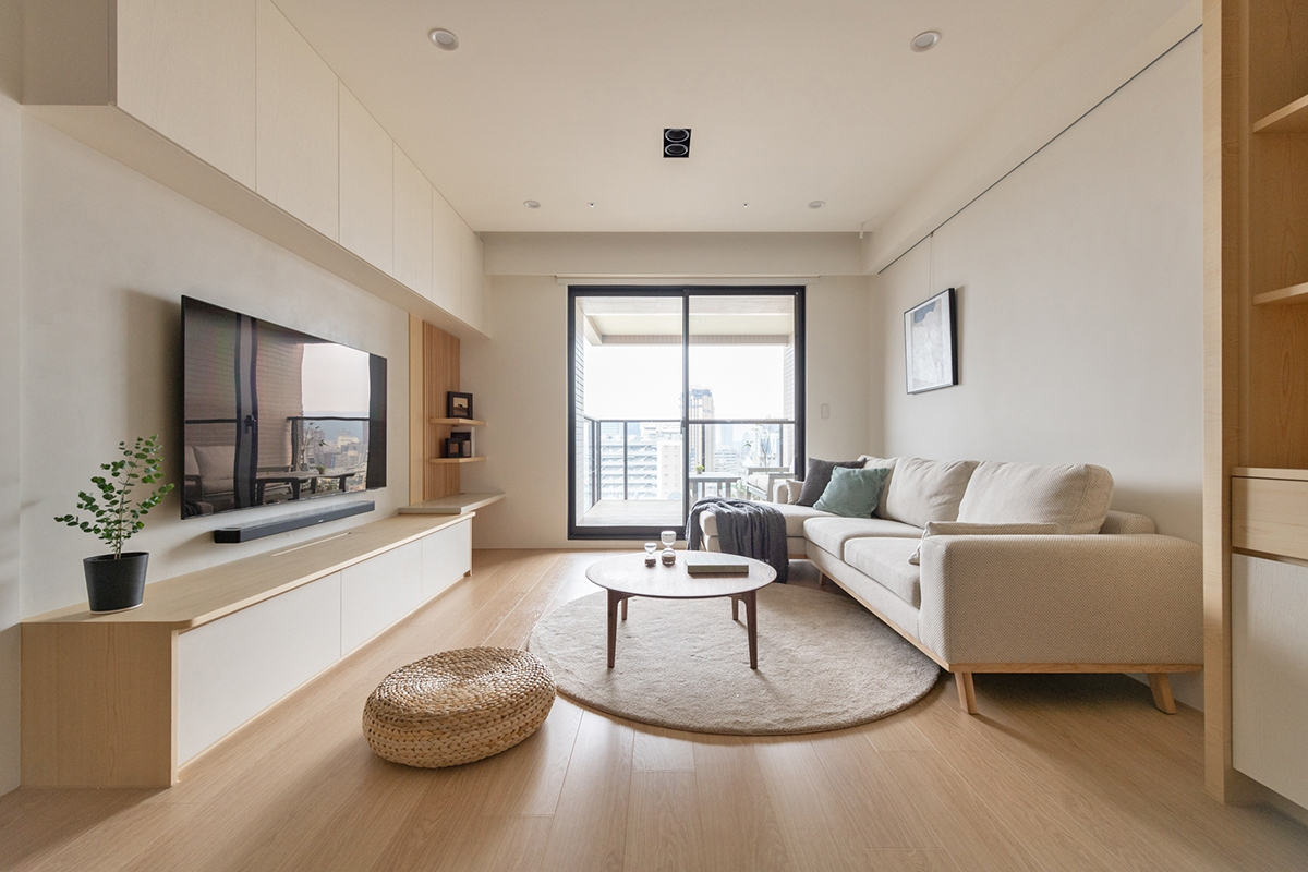 四口之家的日式无印原木风格小宅-8