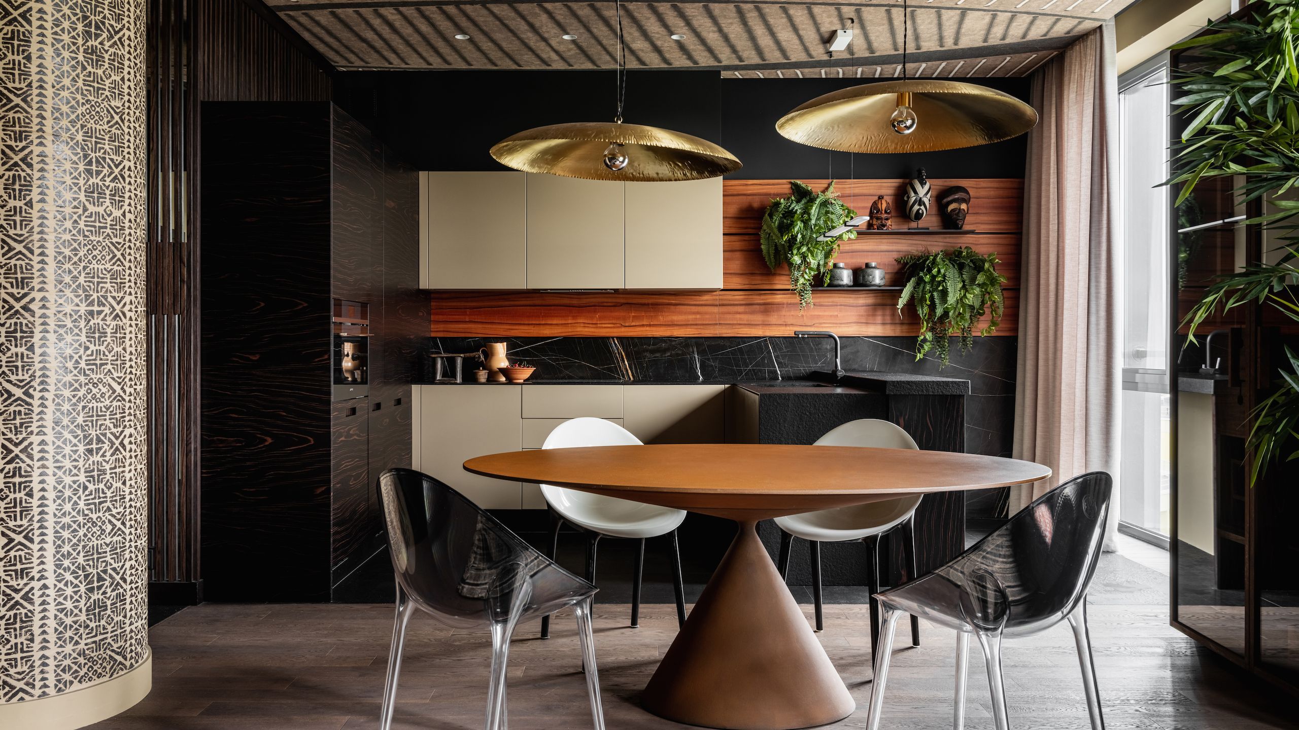 莫斯科110平住宅非洲风格室内改造丨俄罗斯莫斯科丨Tatiana和Dmitry Khoroshev-2