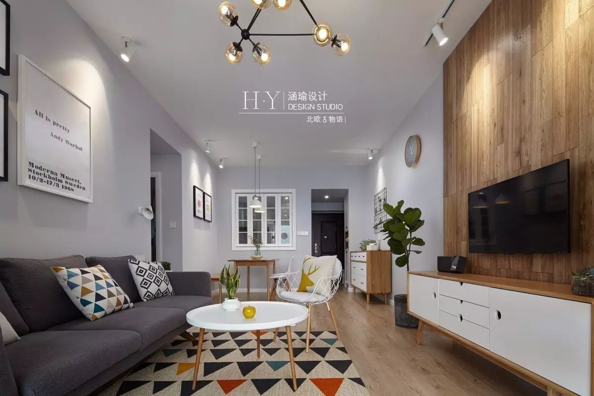 涵瑜设计打造 89㎡北欧清新风,实现空间通透与互动-27