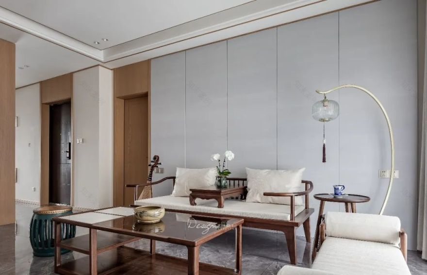 琴韵新中式,雅致福宅的设计魅力丨紫苹果装饰集团-29