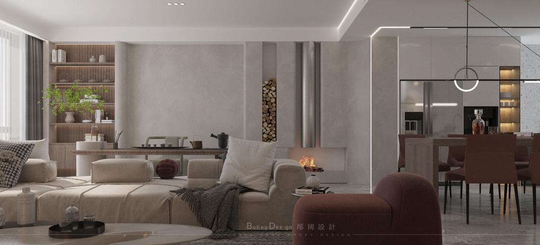 奶油焦糖微水泥侘寂设计-8