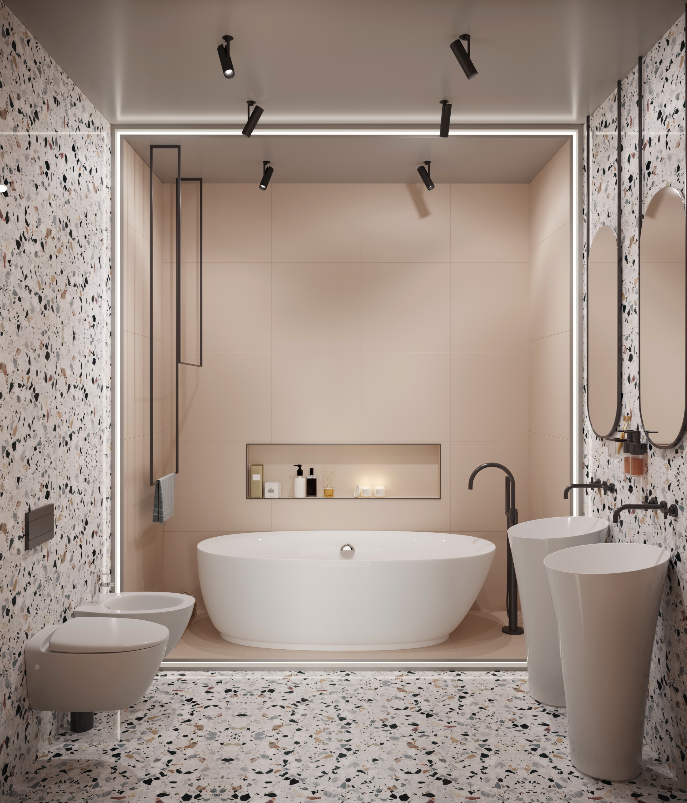 Bathroom - light and dark sides-0