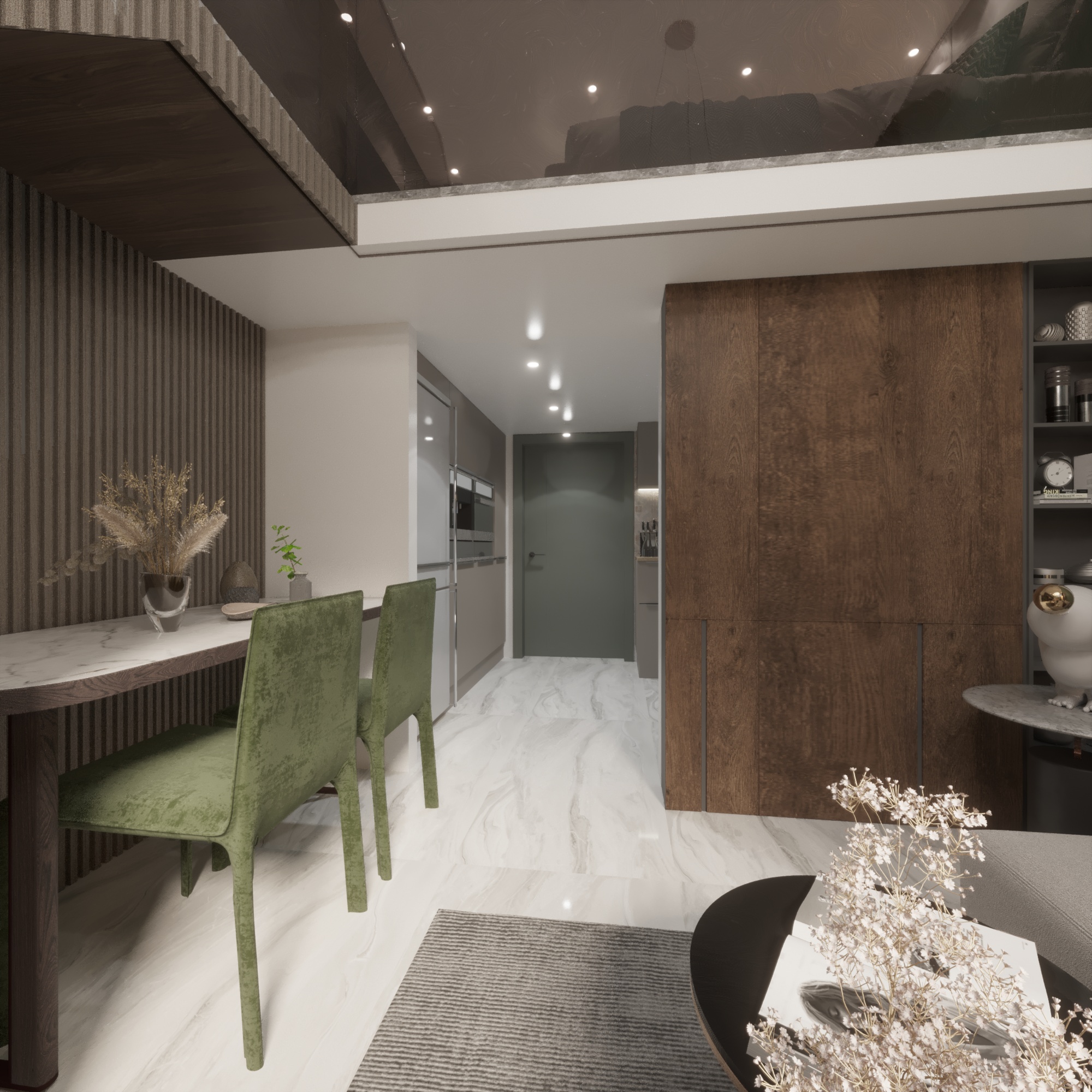 Home Interior Kitchen & Living & Bedroom & Bathroom-3