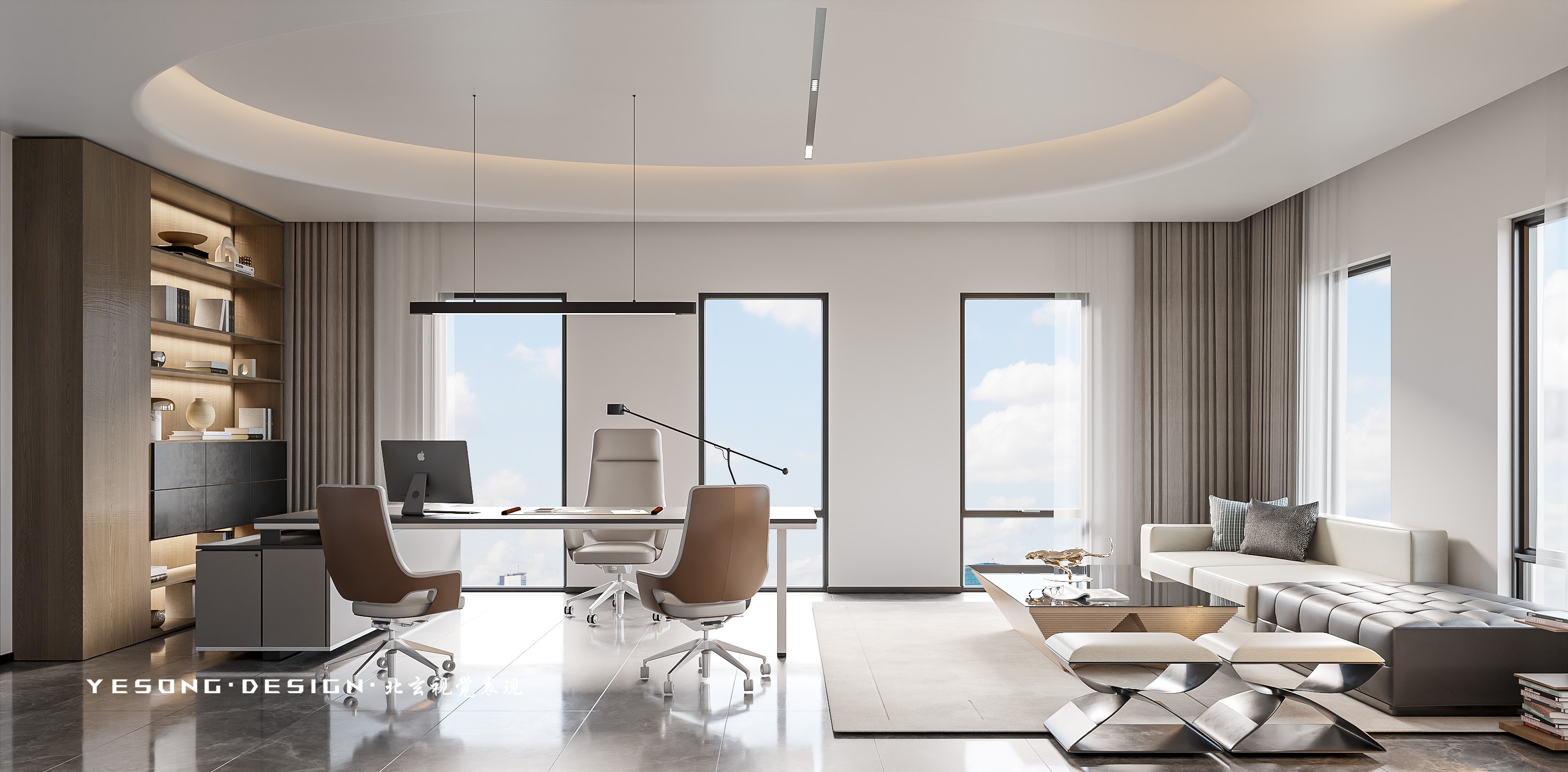 结构与光影的叙事丨那洼地别墅区办公大楼-8