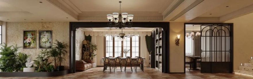 南洋复古风别墅设计-11