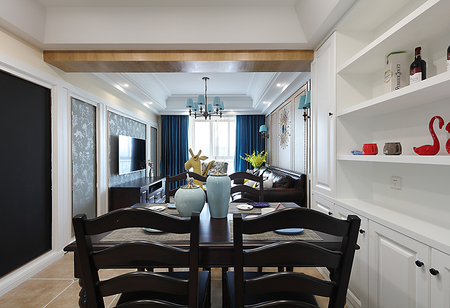 浙江杭州余杭美式咖喱鸡排饭家庭住宅设计-9