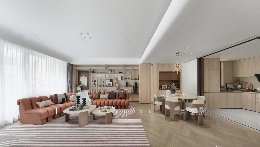 211㎡的四层轻奢奶油风叠墅实景样板间丨蔚线影空间摄影师黄誉蔚-15