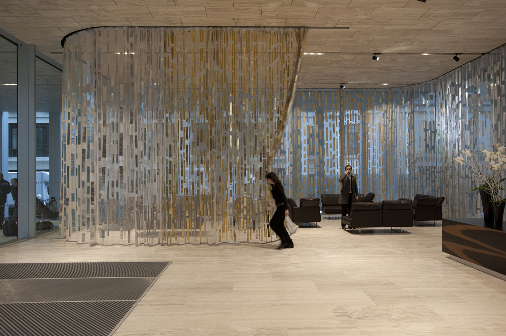 伦敦罗斯柴尔德银行大堂声学与观景过滤窗帘设计丨英国伦敦丨Inside Outside-2