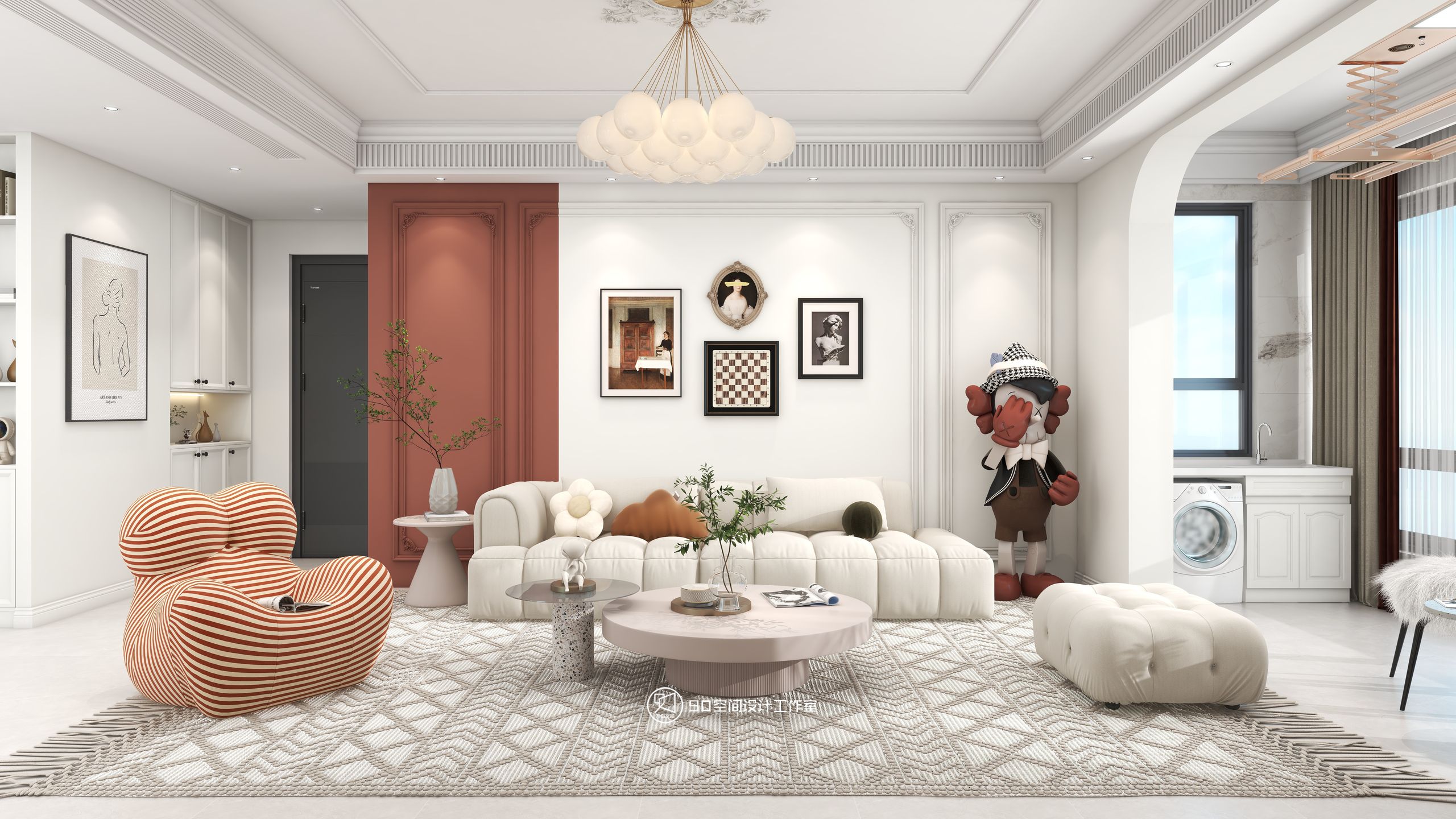 125㎡法式风,寻找家中氛围感丨90空间设计-5