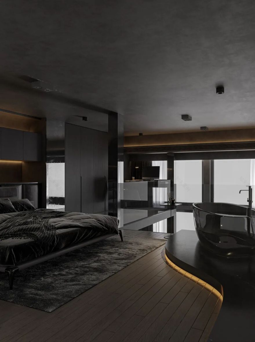 广州越秀天荟江湾Loft公寓丨中国广州丨格梵装饰集团-9