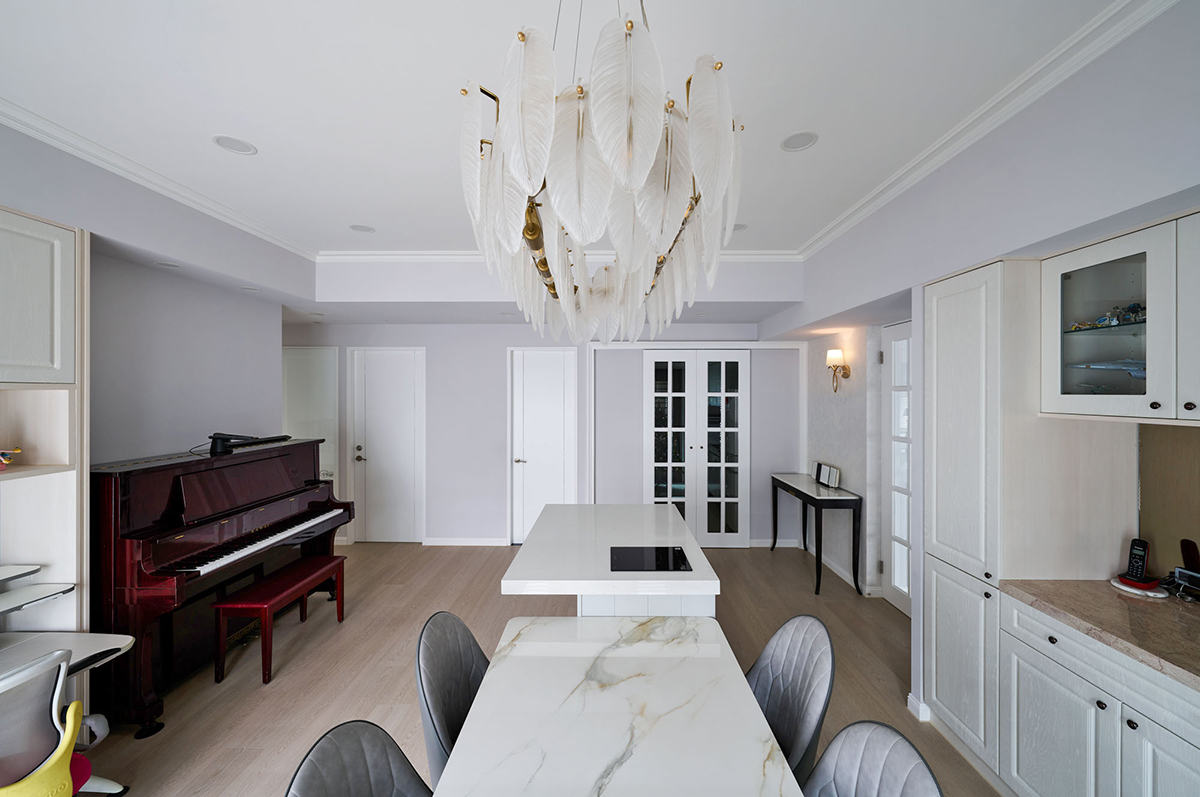 家装设计案例鉴赏——淡系紫现代乡村风家邸 -13