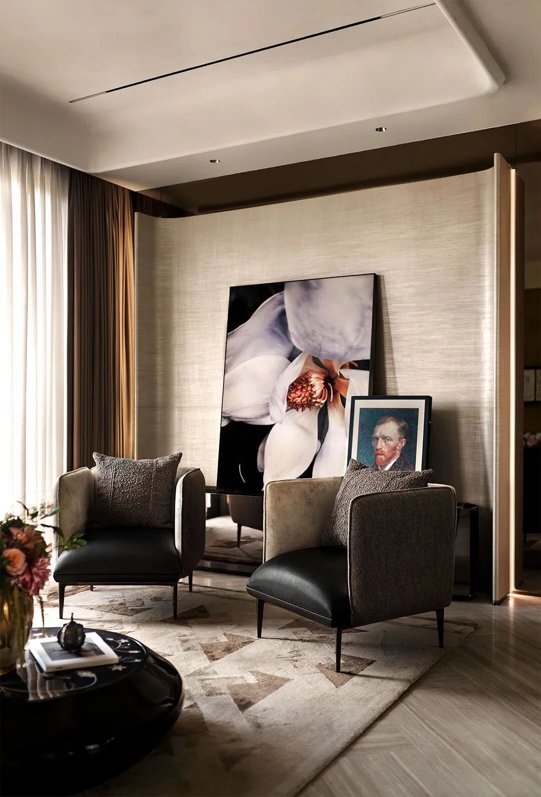 上海334㎡轻奢复古风样板间丨中国上海丨紫香舸设计-10