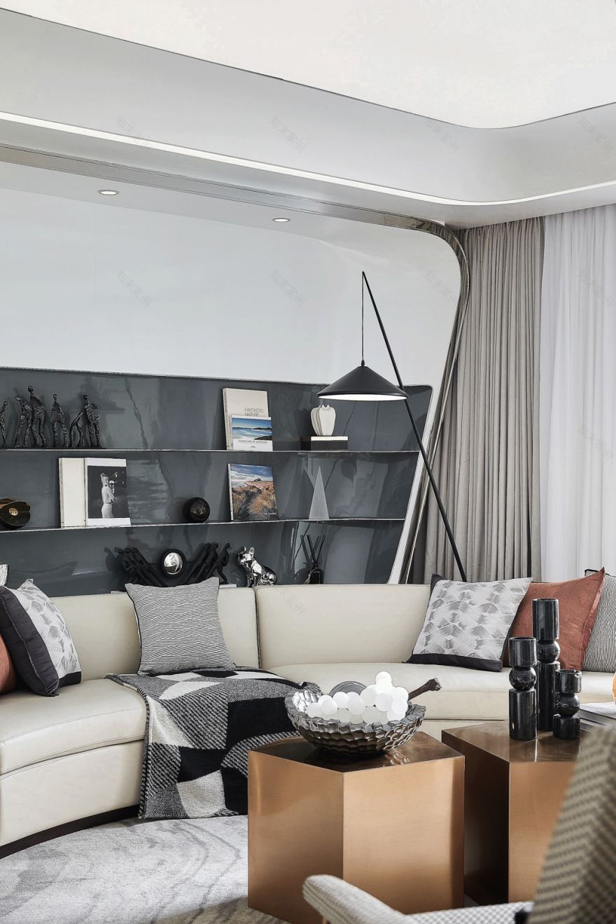 重庆龙湖揽境九曲河样板房——现代山水诗意空间-23