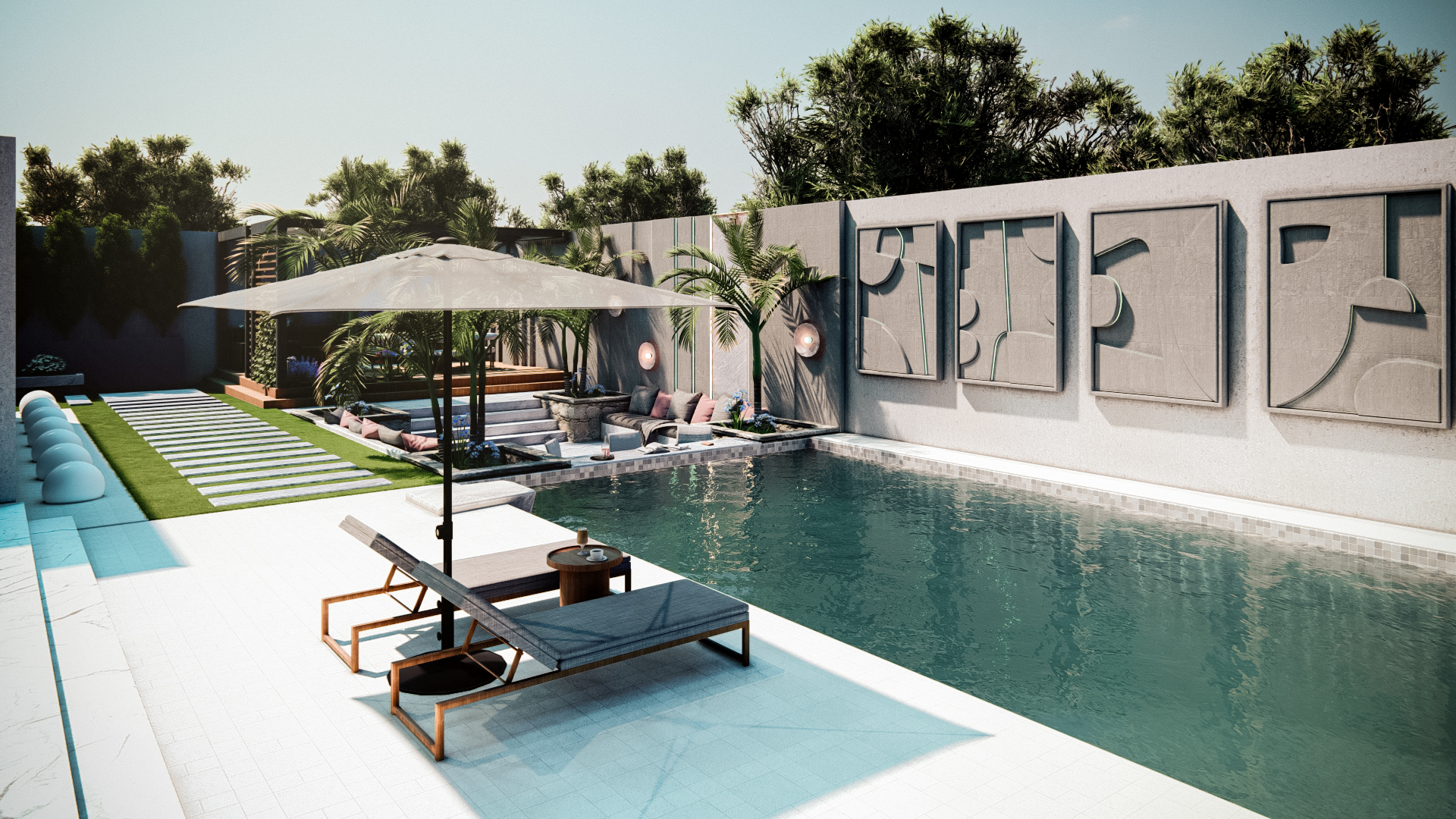 别墅后院设计-17