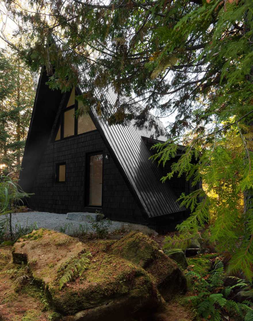 Jean Verville overhauls A-frame cottage in the Quebec forest-4