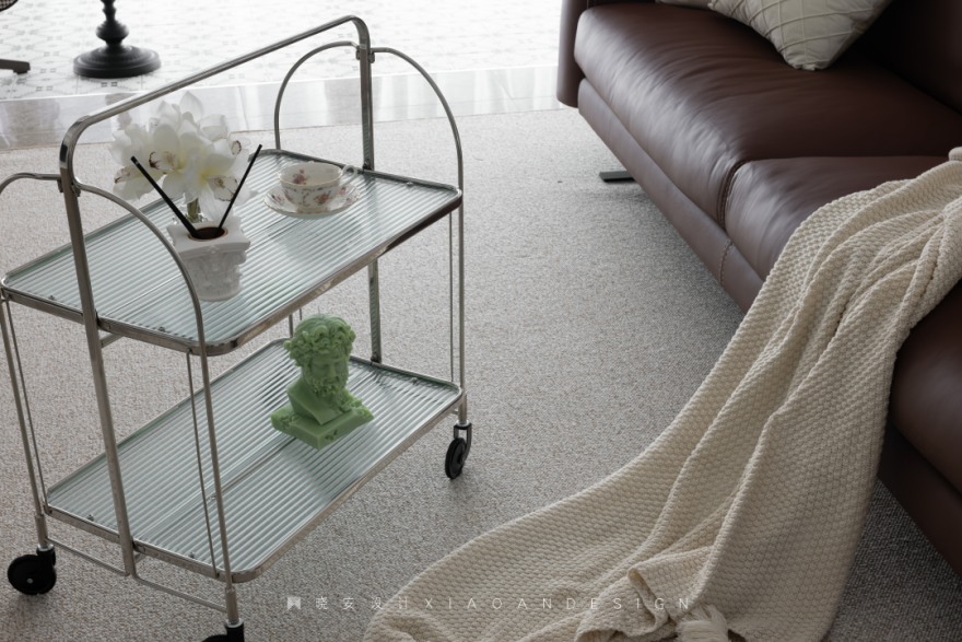 复古蓝红拼接法式美居丨晓安设计-27