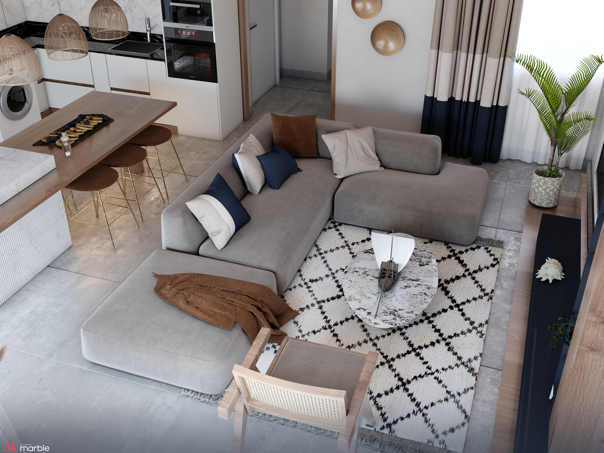 海岸接待与厨房丨Rana Hamdy-12