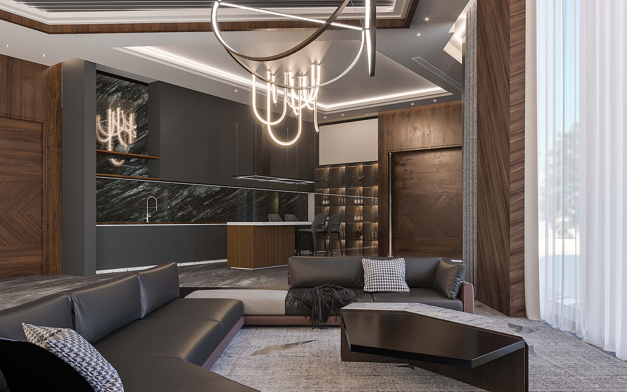 沙特阿拉伯别墅项目  一层接待处丨Tempo A.-11