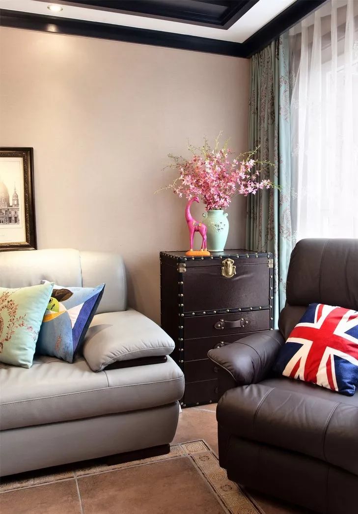 美式混搭风家居设计 | 公共区域棕色调，书房中式风-4