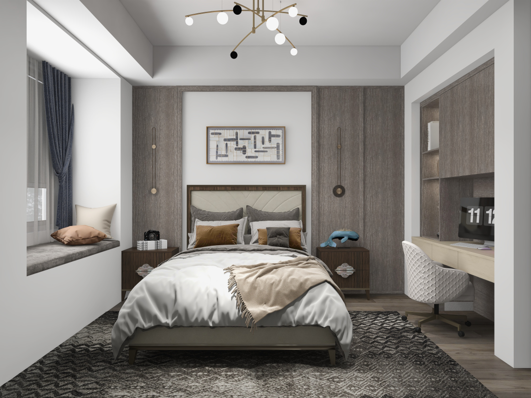 现代美式别墅设计丨洛克尚品-28