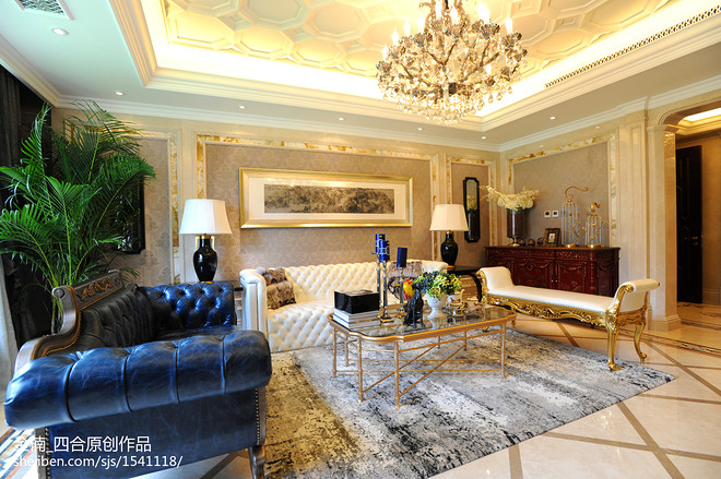 金楠【四合原创】橡树湾欧式三居样板间-13