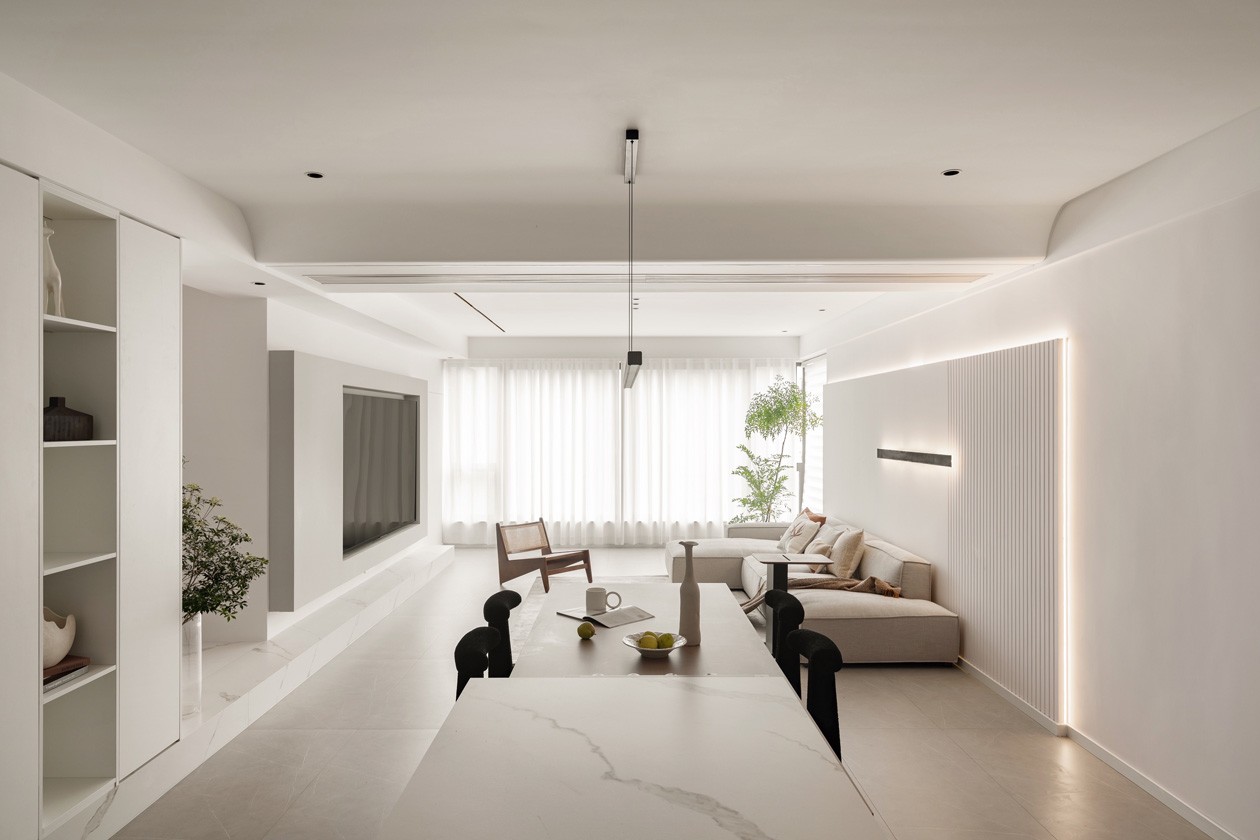 160 平白色现代风全案实景落地丨中国重庆丨琢信装饰-3