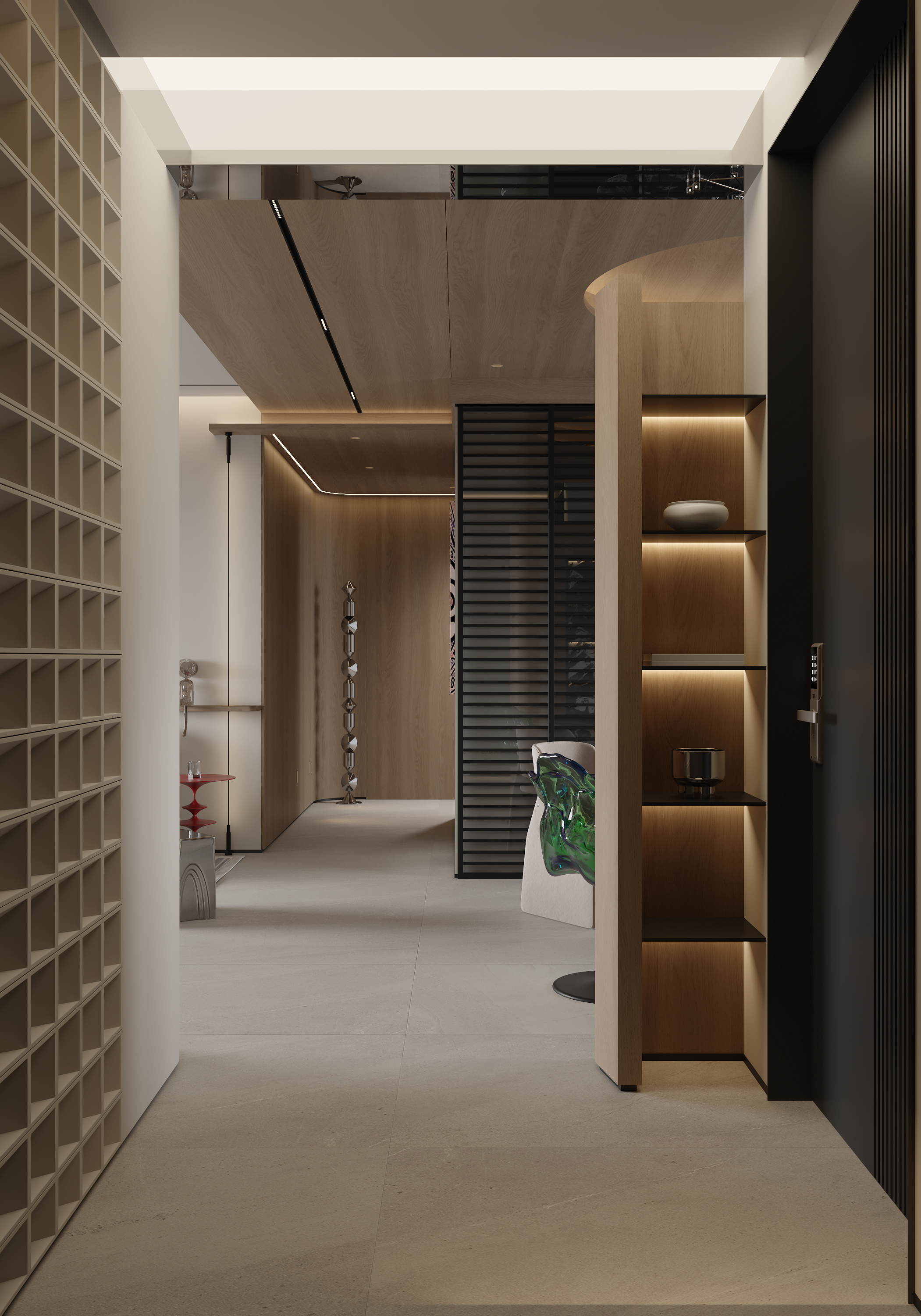 悬空+凸出！谁懂原木餐边柜凹造型的含金量-13