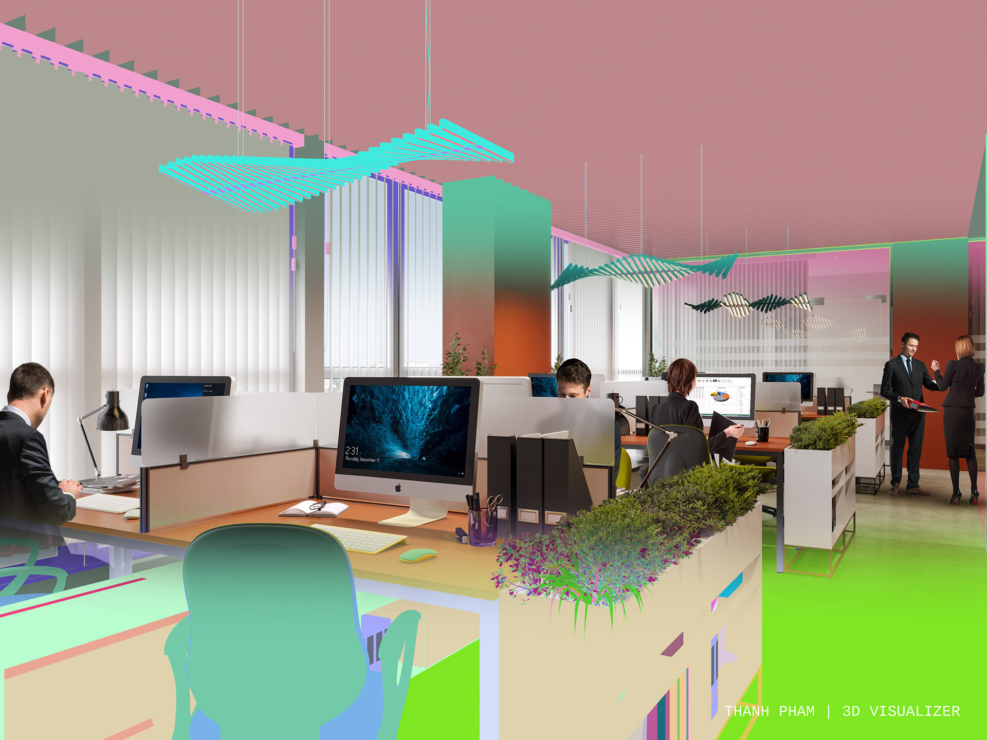 现代办公室内部装饰丨英国-8