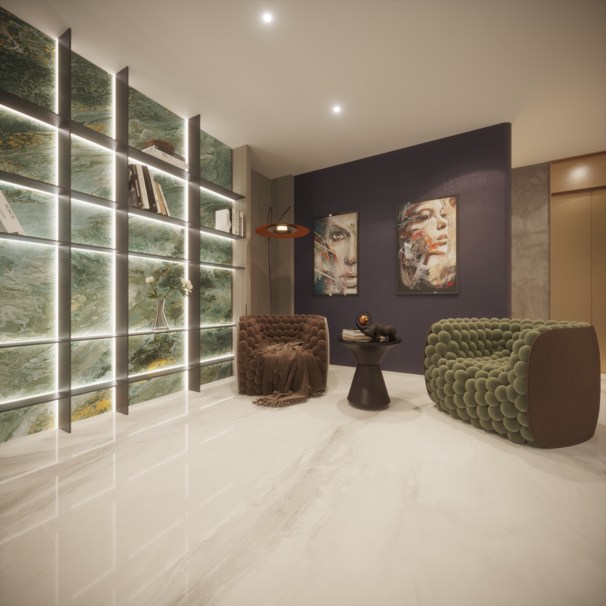 Villa Reception and Living Room and Kithcen Room 2023-11