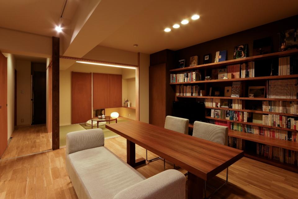 素材と照明で魅せるマンションリフォーム住宅丨日本大阪丨あ（建筑设计事务所）-7