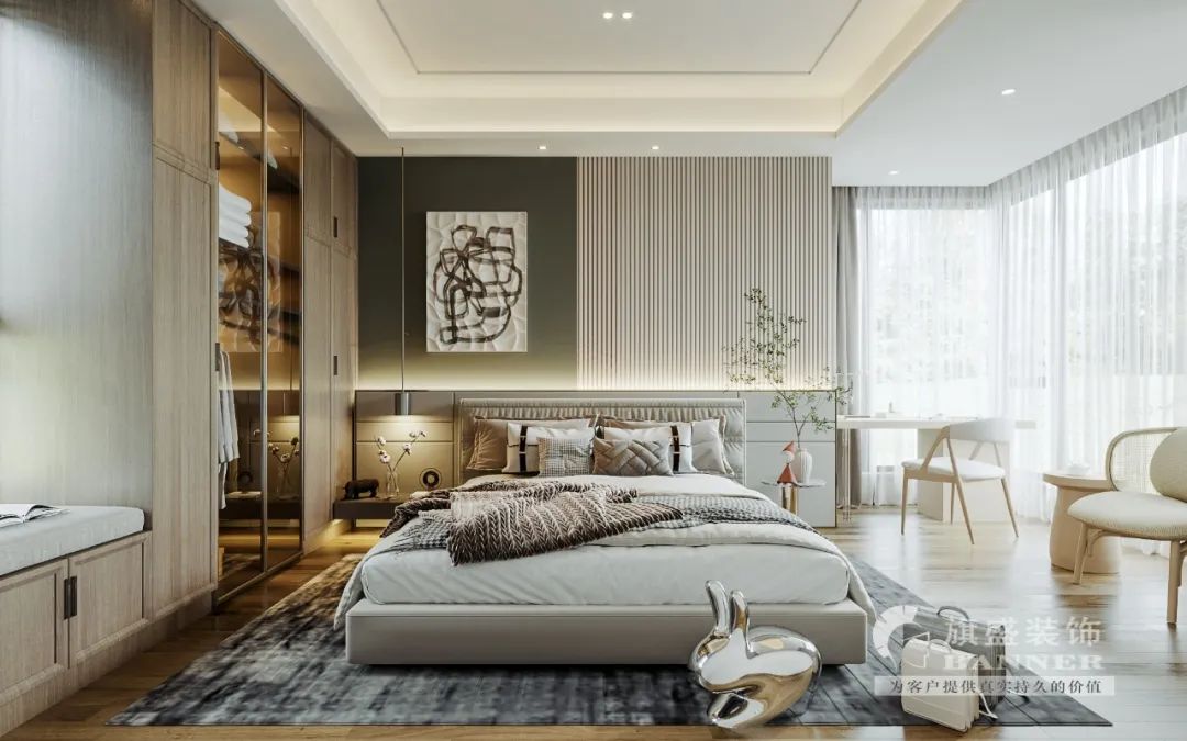 白桦林小区新中式风格平层设计丨旗盛-30