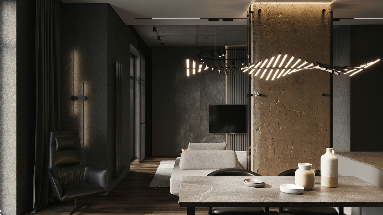 深色系公寓设计-13