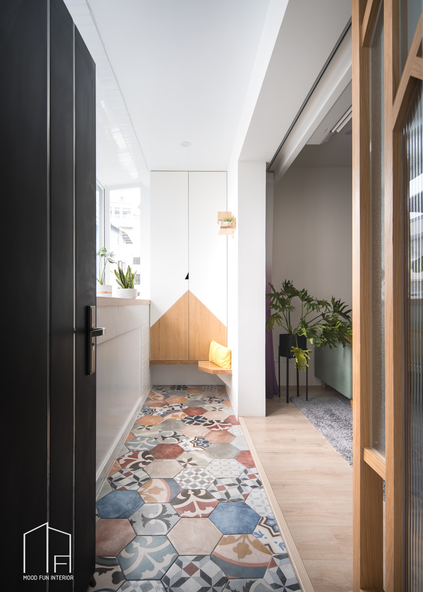 穆丰空间设计 | 88㎡北欧老屋翻新，色彩缤纷安全舒适-7